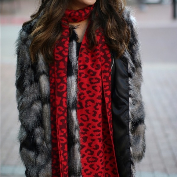 red leopard scarf